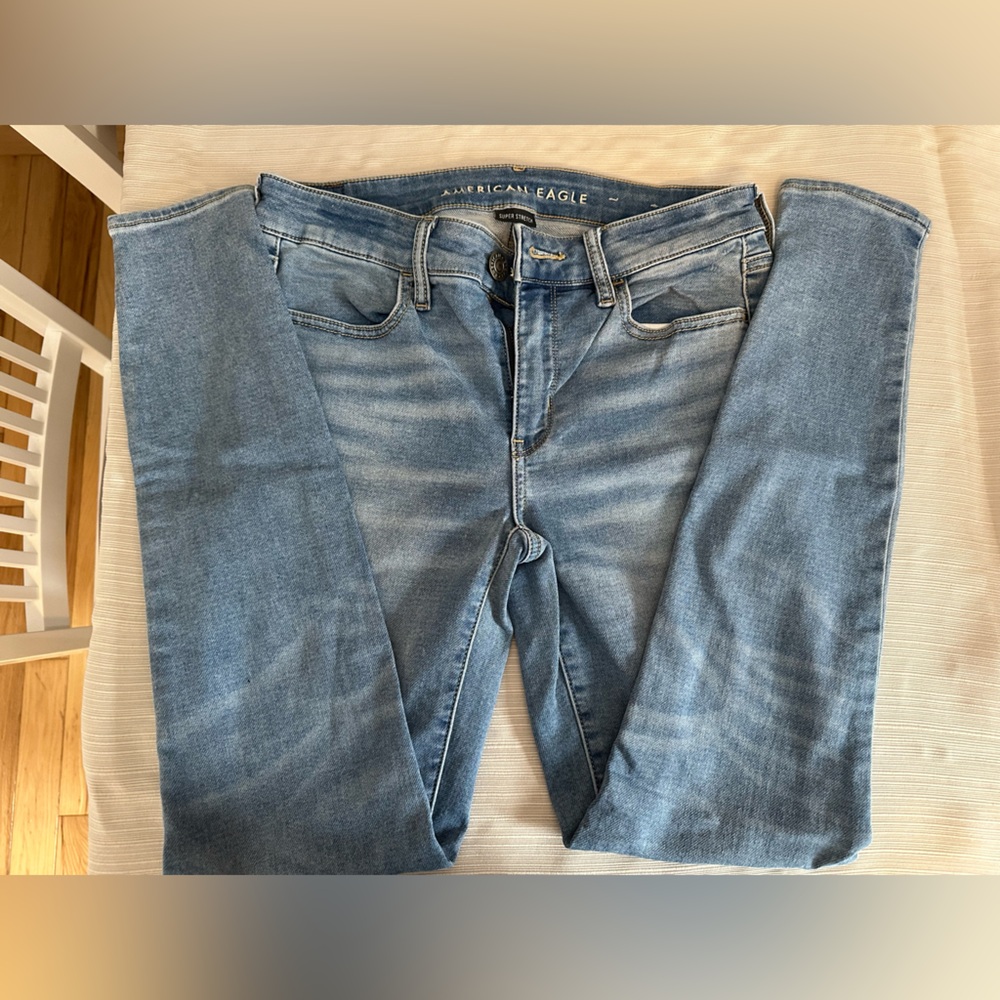 American Eagle Outfitters Light Blue Straight Jegging Jeans - Picture 4 of 6